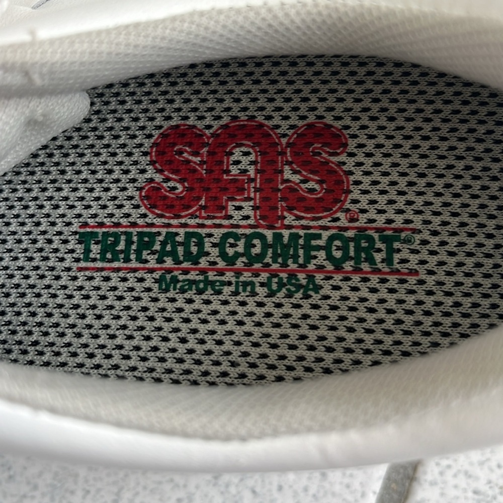SAS Womens Ft Mesh White Walking Shoes - Size 8.5 - Picture 7 of 10